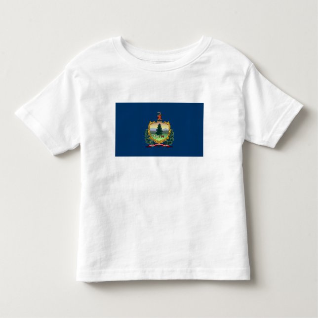 Camiseta Infantil Bandeira do Estado de Vermont (Frente)