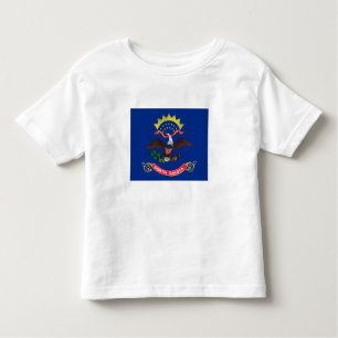 Camiseta Infantil Bandeira do Estado do Dakota do Norte