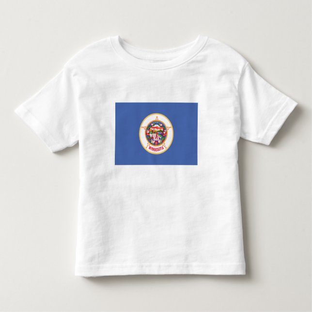 Camiseta Infantil Bandeira do Estado do Minnesota (Frente)