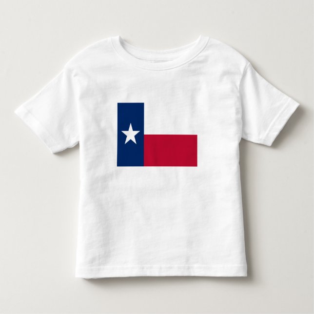 Camiseta Infantil Bandeira do Estado do Texas (Frente)