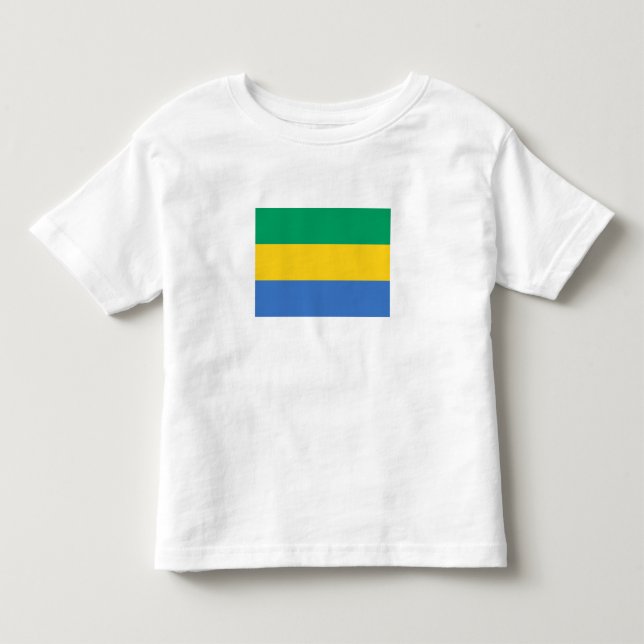 Camiseta Infantil Bandeira do Gabão (Frente)