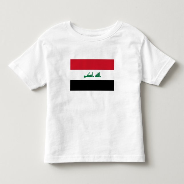Camiseta Infantil Bandeira do Iraque (Frente)