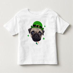 Camiseta Infantil Bandeira do irlandês do Dia de São Patrício do cão