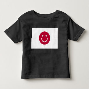Camiseta Infantil Bandeira do Japão com rosto de sorriso