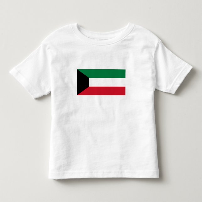 Camiseta Infantil Bandeira do Kuwait (Frente)