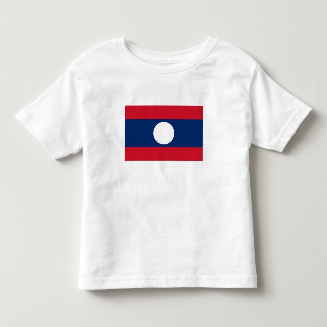 Camiseta Infantil Bandeira do Laos (Frente)
