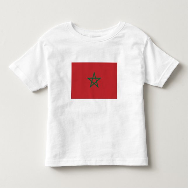 Camiseta Infantil Bandeira do Marrocos (Frente)