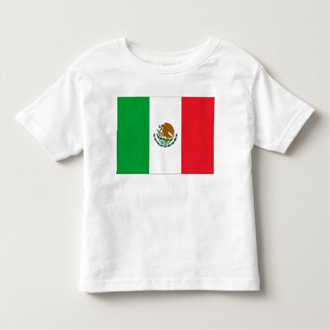 Camiseta Infantil Bandeira do México, Bandeiras do México (Frente)