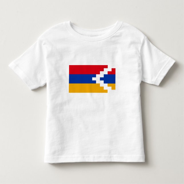 Camiseta Infantil Bandeira do Nagorno Karabakh (Frente)