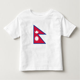 Camiseta Infantil Bandeira do Nepal