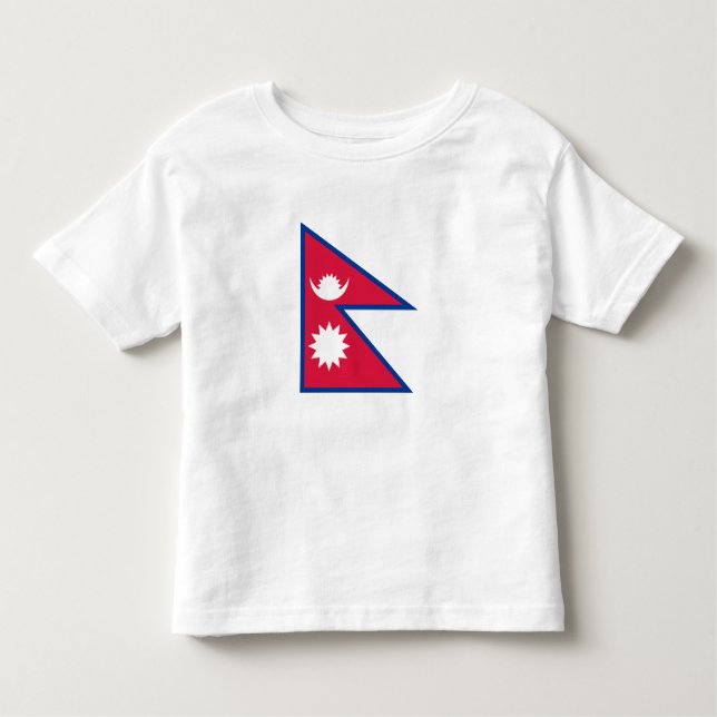 Camiseta Infantil Bandeira do Nepal (Frente)