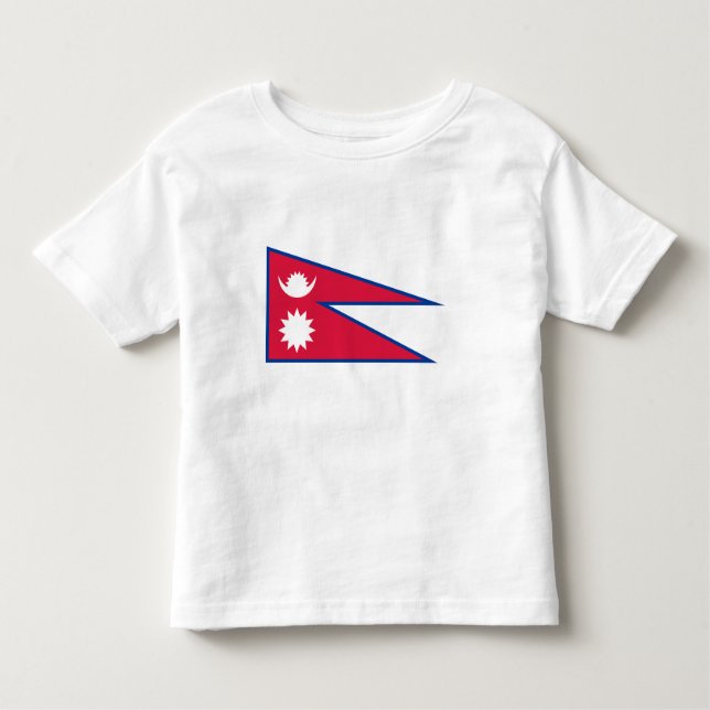 Camiseta Infantil Bandeira do Nepal (Frente)