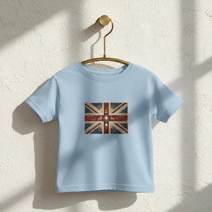 Camiseta Infantil Bandeira do Patrimônio Art Déco Reino Unido Vi