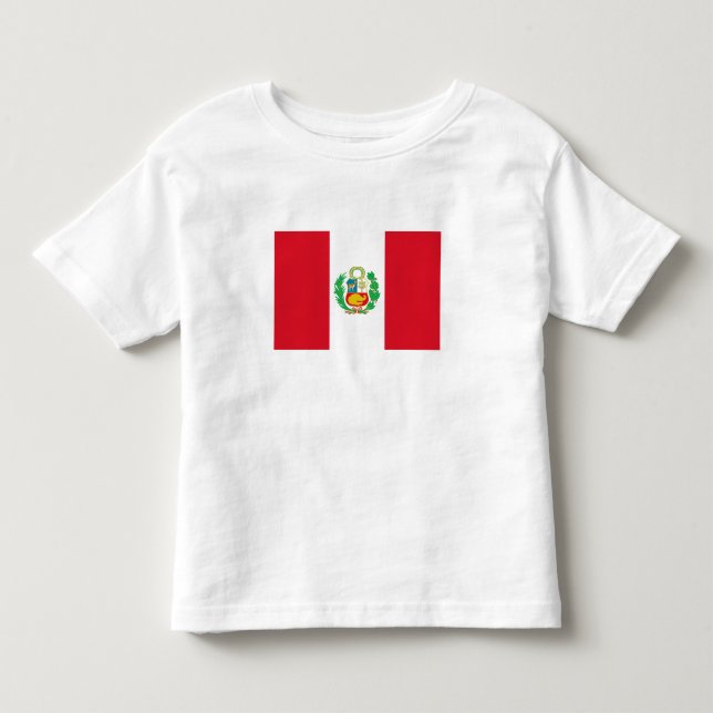 Camiseta Infantil Bandeira do Peru (Frente)