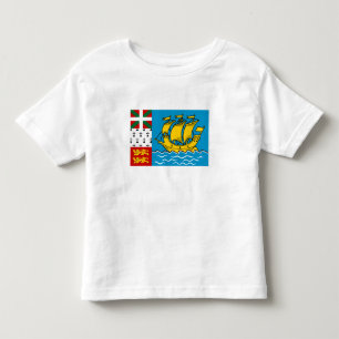 Camiseta Infantil Bandeira do santo Pierre e Miquelon