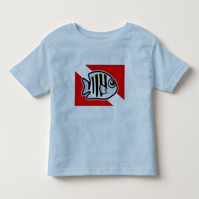 Camiseta Infantil Bandeira do sargento major mergulho dos desenhos (Frente)