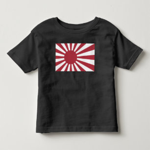 Camiseta Infantil Bandeira do Sol Nascente Imperial Japonês, Edo a W