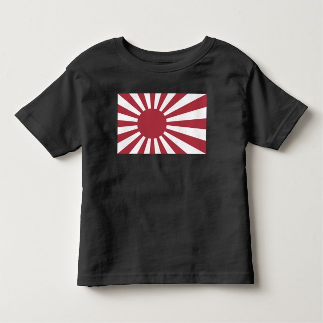 Camiseta Infantil Bandeira do Sol Nascente Imperial Japonês, Edo a W (Frente)