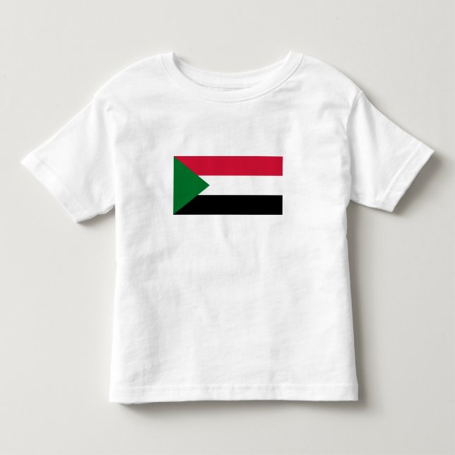 Camiseta Infantil Bandeira do Sudão (Frente)