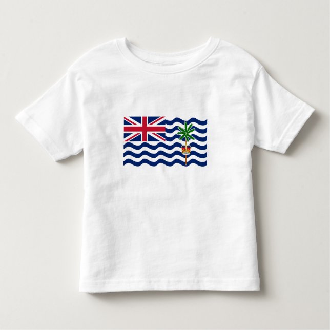 Camiseta Infantil Bandeira do Território Britânico do Oceano Índico (Frente)