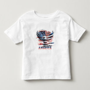 Camiseta Infantil Bandeira dos Estados Unidos. América