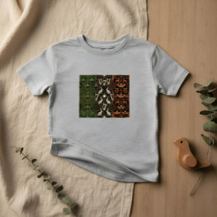 Camiseta Infantil Bandeira Heritage Art Deco Irlanda Vintage ano