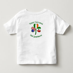 Camiseta Infantil Bandeira Irlandesa Americana Mexicana Trevo Person