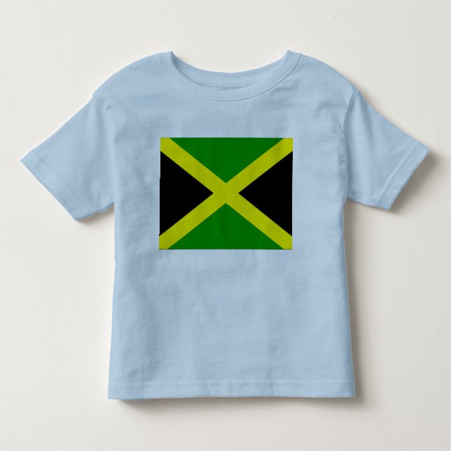 Camiseta Infantil Bandeira jamaicana (Frente)