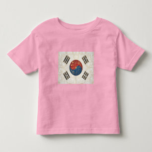 Camiseta Infantil Bandeira Patrimonial Art Déco Coreia do Sul anos