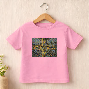 Camiseta Infantil Bandeira Patrimonial Art Deco Suécia Design do