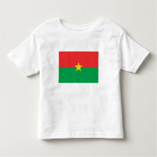 Camiseta Infantil Bandeira Patriótica Burkina Faso