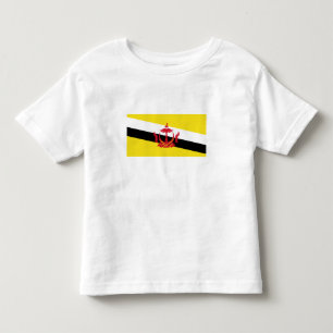 Camiseta Infantil Bandeira Patriótica de Brunei