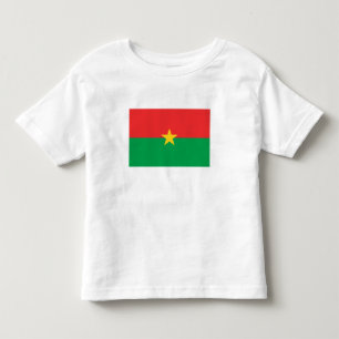 Camiseta Infantil Bandeira Patriótica de Burkina Faso