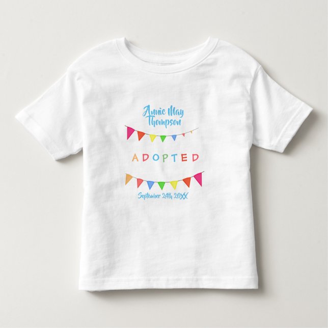 Camiseta Infantil Bandeiras adotadas da estamenha do arco-íris - (Frente)