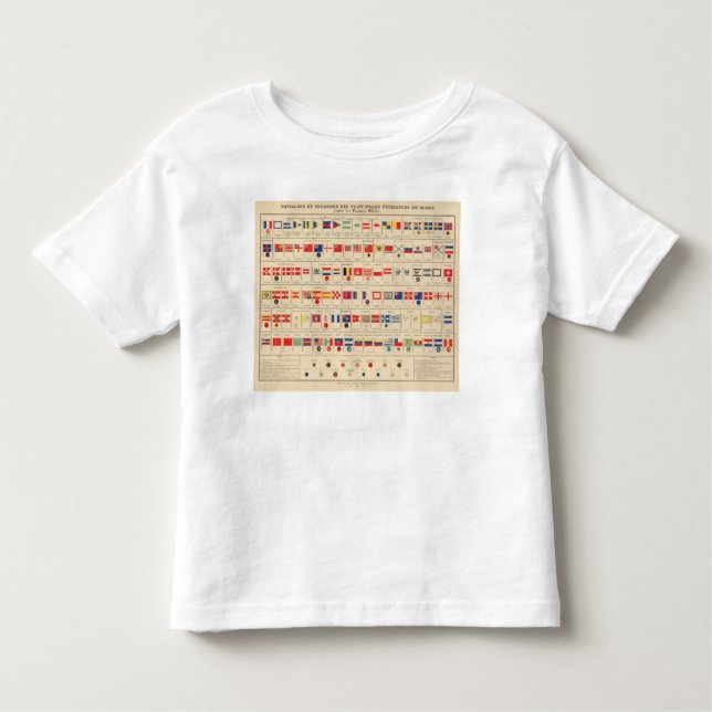 Camiseta Infantil Bandeiras, crachás (Frente)
