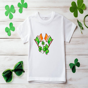 Camiseta Infantil Bandeiras E Choques Irlandeses