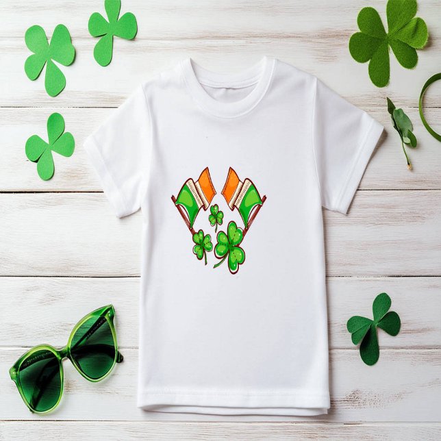 Camiseta Infantil Bandeiras E Choques Irlandeses (Criador carregado)
