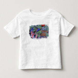 Camiseta Infantil Bandeiras e flores em Philipsburg Montana