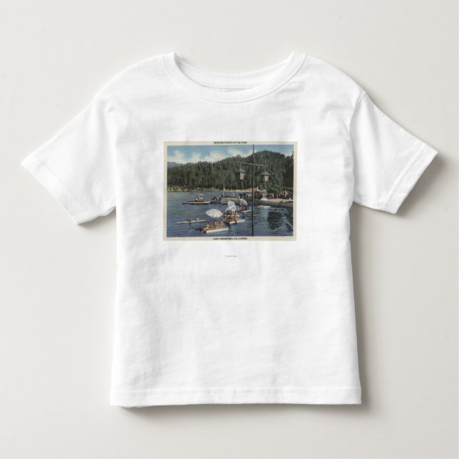 Camiseta Infantil Banhando flutuadores, nadadores na angra (Frente)