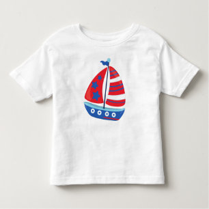 Camiseta Infantil Barco à vela, marinheiro, à vela, navio, velas, ba