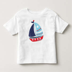 Camiseta Infantil Barco à vela, vela, vela, barco, navio, vela