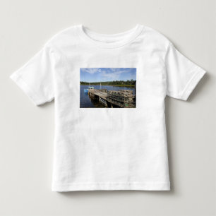 Camiseta Infantil Barco de Lagostas, Mushaboom, Nova Scotia, Canadá