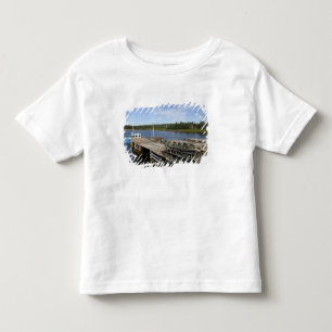 Camiseta Infantil Barco de Lagostas, Mushaboom, Nova Scotia, Canadá