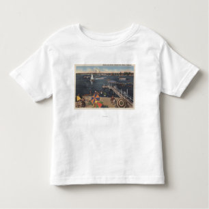 Camiseta Infantil Barco e natação na baía de Newport