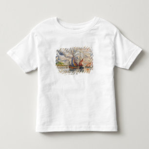 Camiseta Infantil Barcos de pesca em La Rochelle, c.1919-21