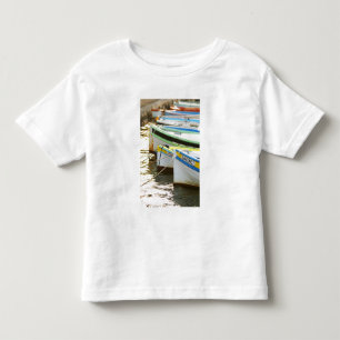 Camiseta Infantil Barcos de pesca provençais típicos pintados de