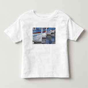 Camiseta Infantil Barcos de pesca provençais típicos pintados em 2