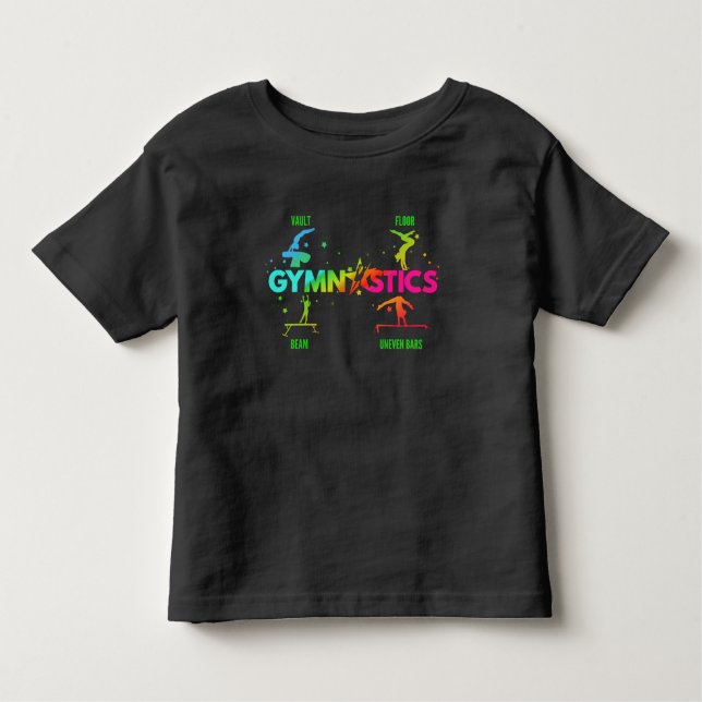 Camiseta Infantil Bares de ginástica feminina (Frente)