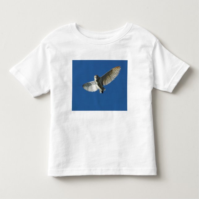Camiseta Infantil Barn Owl no Voo do Dia (Frente)