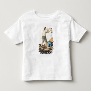 Camiseta Infantil Barqueiro que derramam a água fresca nos
